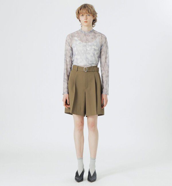  「マーブルプリントシアートップス」|Tシャツ・カットソー|