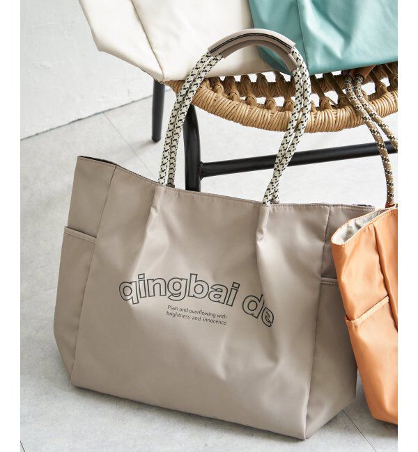 ikka「撥水ロゴ入りビッグトートバッグ」|その他|