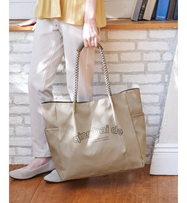 ikka「撥水ロゴ入りビッグトートバッグ」|その他|