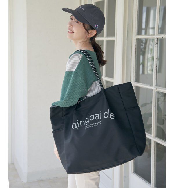 ikka「撥水ロゴ入りビッグトートバッグ」|その他|