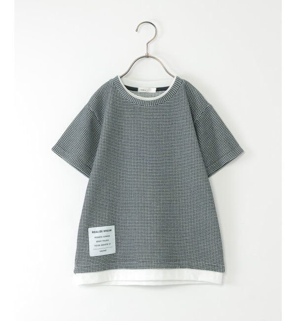 ikka kids「【親子コーデ】冷感ワッフルフェイクTシャツ（120~160cm）」|Tシャツ・カットソー|ネイビーブルー