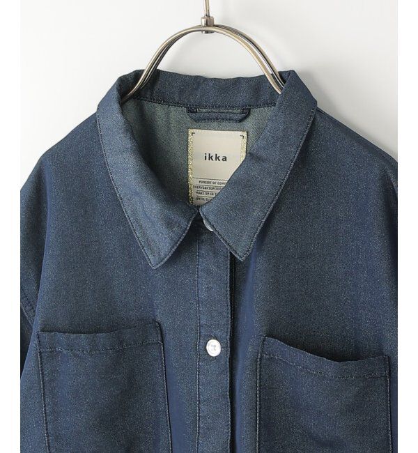 ikka kids「【親子コーデ】 裾シャーリングシャツ (110cm~160cm)」|シャツ・ブラウス|