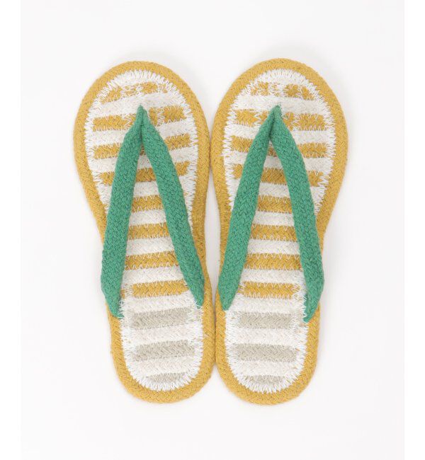 Lbc with Life「ボーダー柄コットンサンダル」|ルームシューズ|