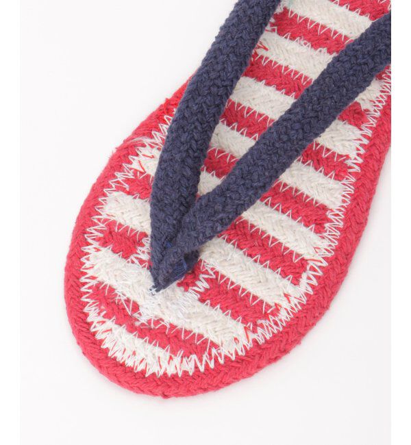 Lbc with Life「ボーダー柄コットンサンダル」|ルームシューズ|