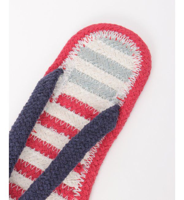 Lbc with Life「ボーダー柄コットンサンダル」|ルームシューズ|