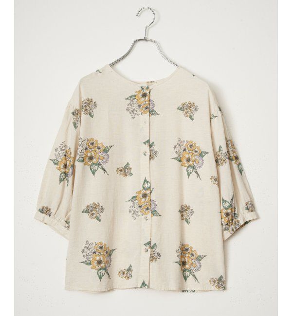 Lbc with Life「リネン混 ボタニカルプリント2WAYブラウス」|シャツ・ブラウス|