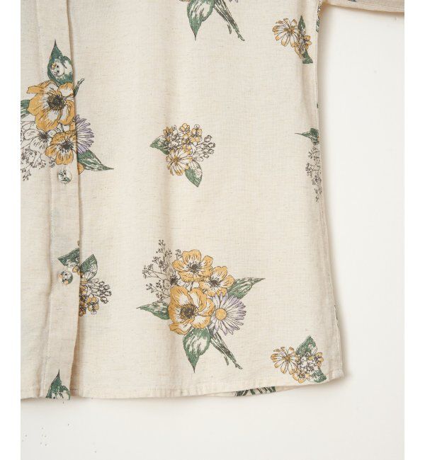 Lbc with Life「リネン混 ボタニカルプリント2WAYブラウス」|シャツ・ブラウス|