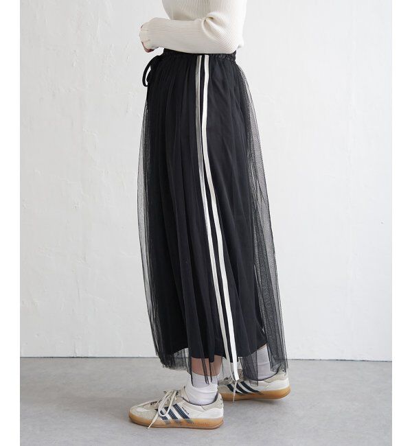 VENCE share style「サイドラインチュールスカート」|スカート|