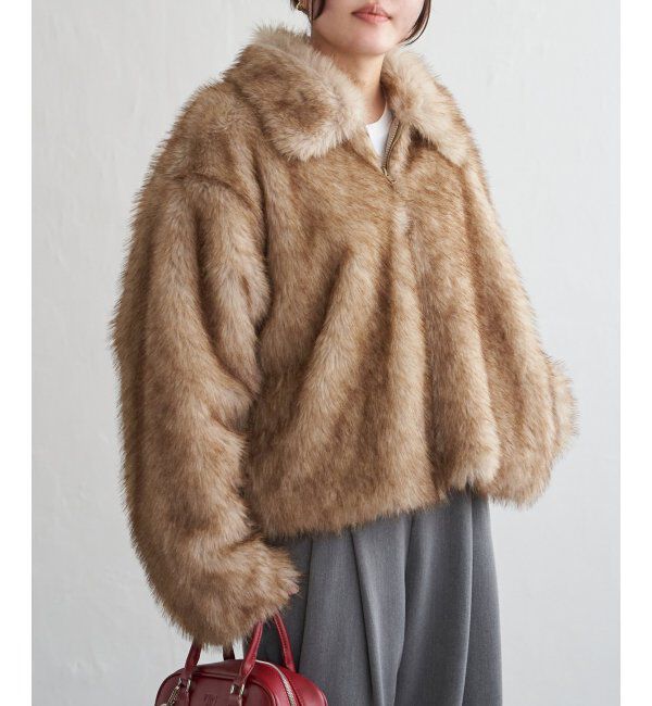 VENCE share style「シャギーファーショートコート」|ブルゾン・スタジャン|