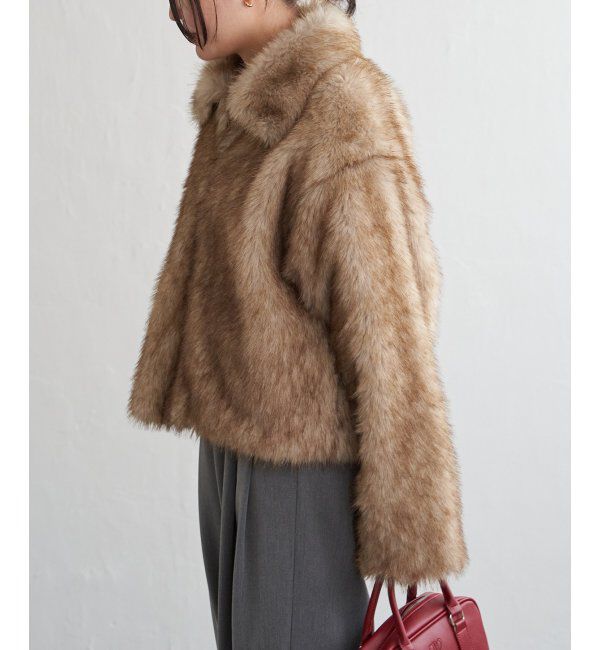 VENCE share style「シャギーファーショートコート」|ブルゾン・スタジャン|