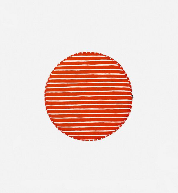 Marimekko「Piccolo シートクッション」|クッション・クッションカバー|レッド&times;ホワイト