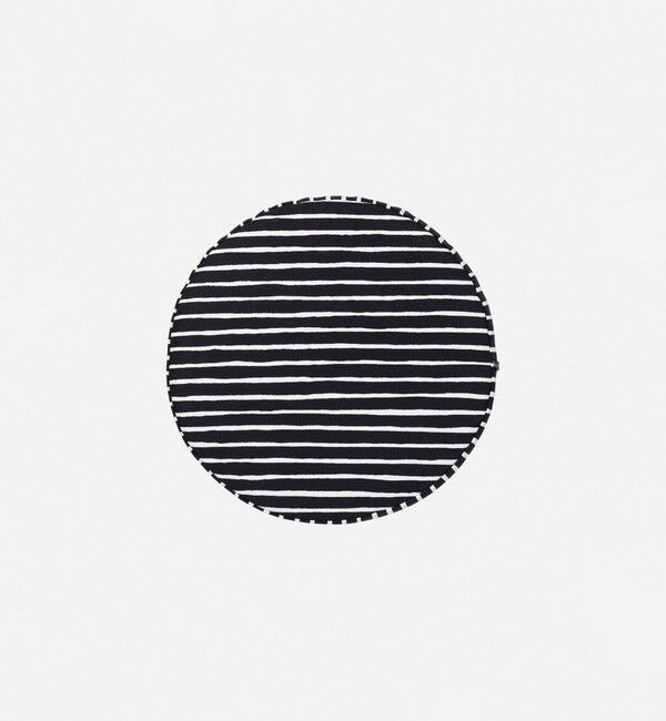 Marimekko「Piccolo シートクッション」|クッション・クッションカバー|ブラック&times;ホワイト