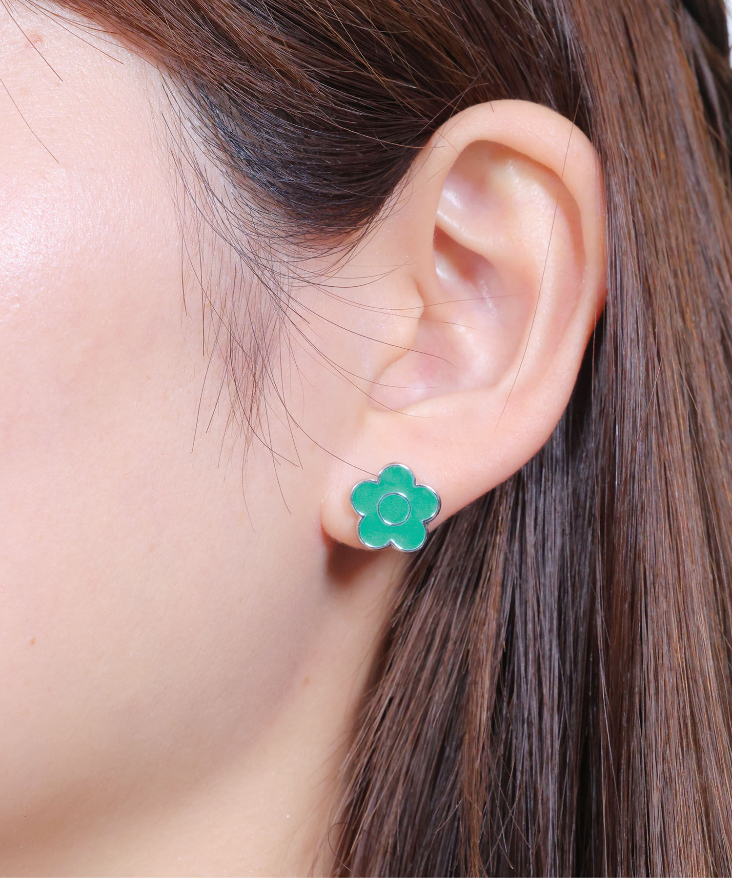 MARY QUANT「カラフルエポ ピアス」|ピアス|グリーン