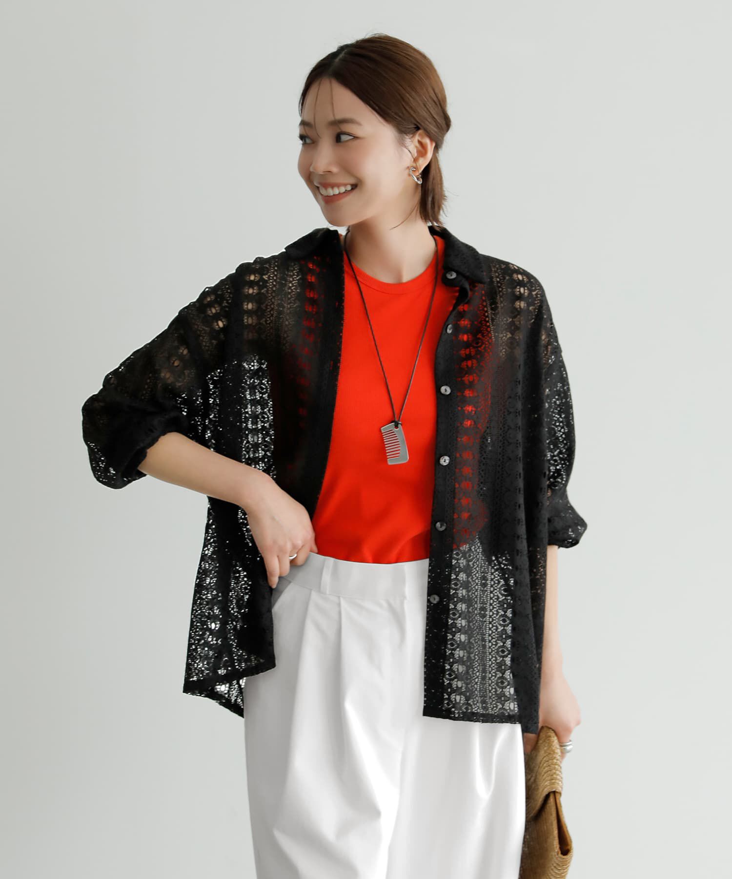 STYLE DELI「長短自在コームモチーフロングネックレス」|ネックレス|