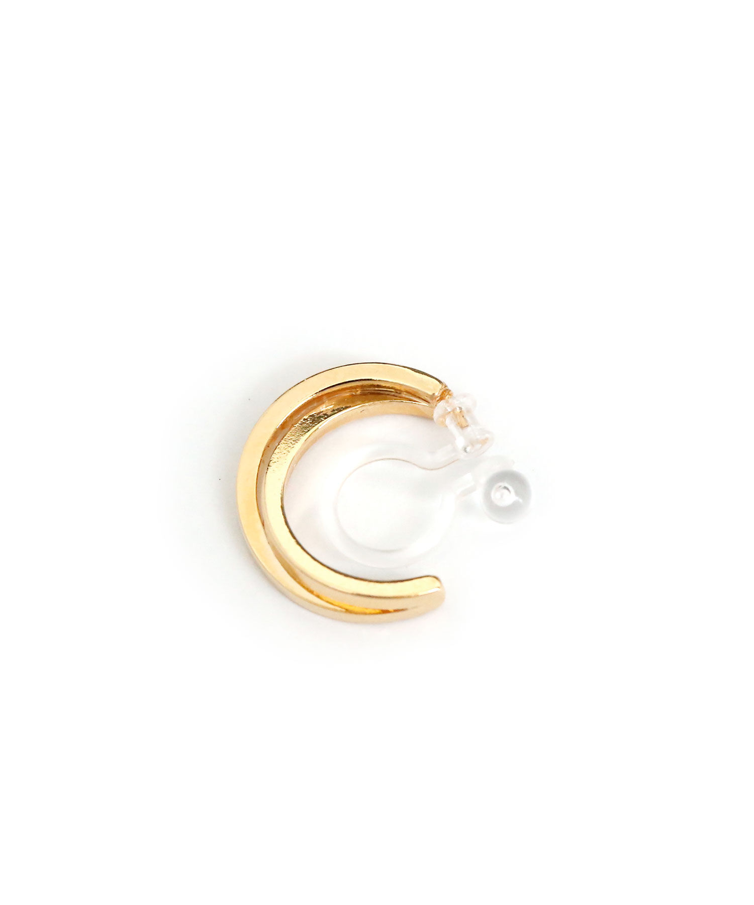 colleca la「ノンホール・2連クロス樹脂フープイヤリング」|イヤリング|