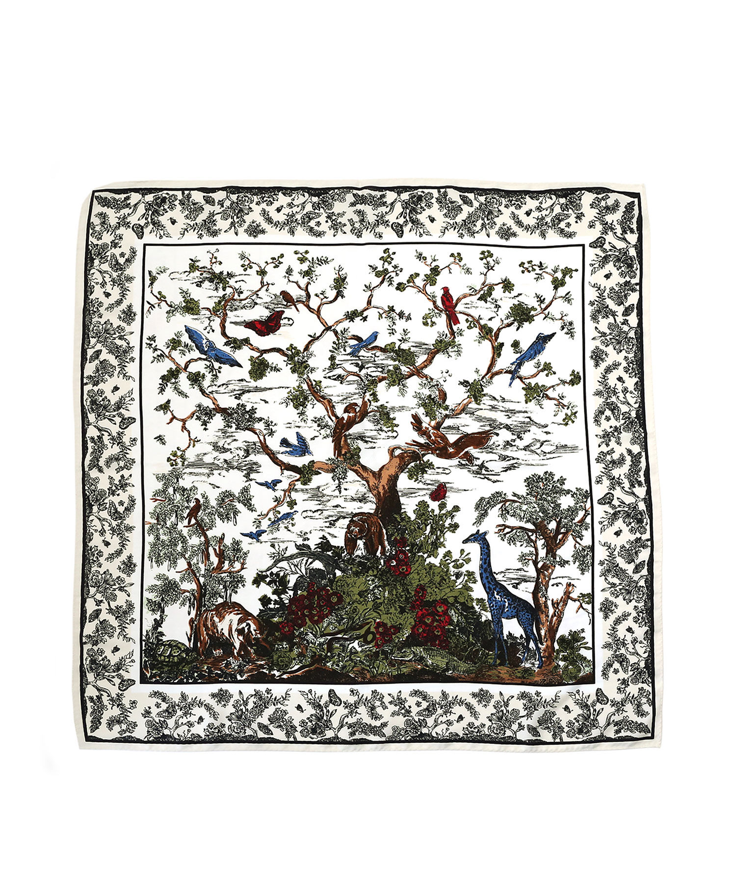 colleca la「ガーデンアート柄 大判スカーフ」|バンダナ・スカーフ|