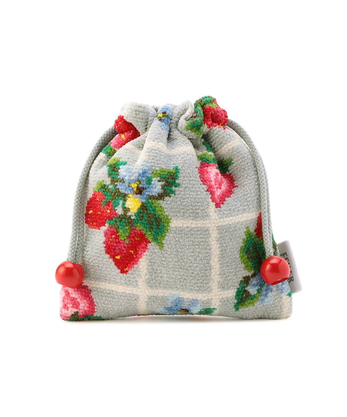 FEILER「ストロベリーフィールドプティ　巾着　SFP-257239」|ポーチ|シルバーグレー