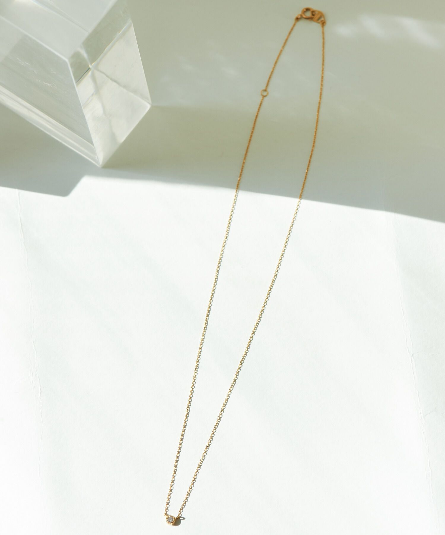 JUPITER「【K18】一粒ダイヤモンドネックレス」|ネックレス|