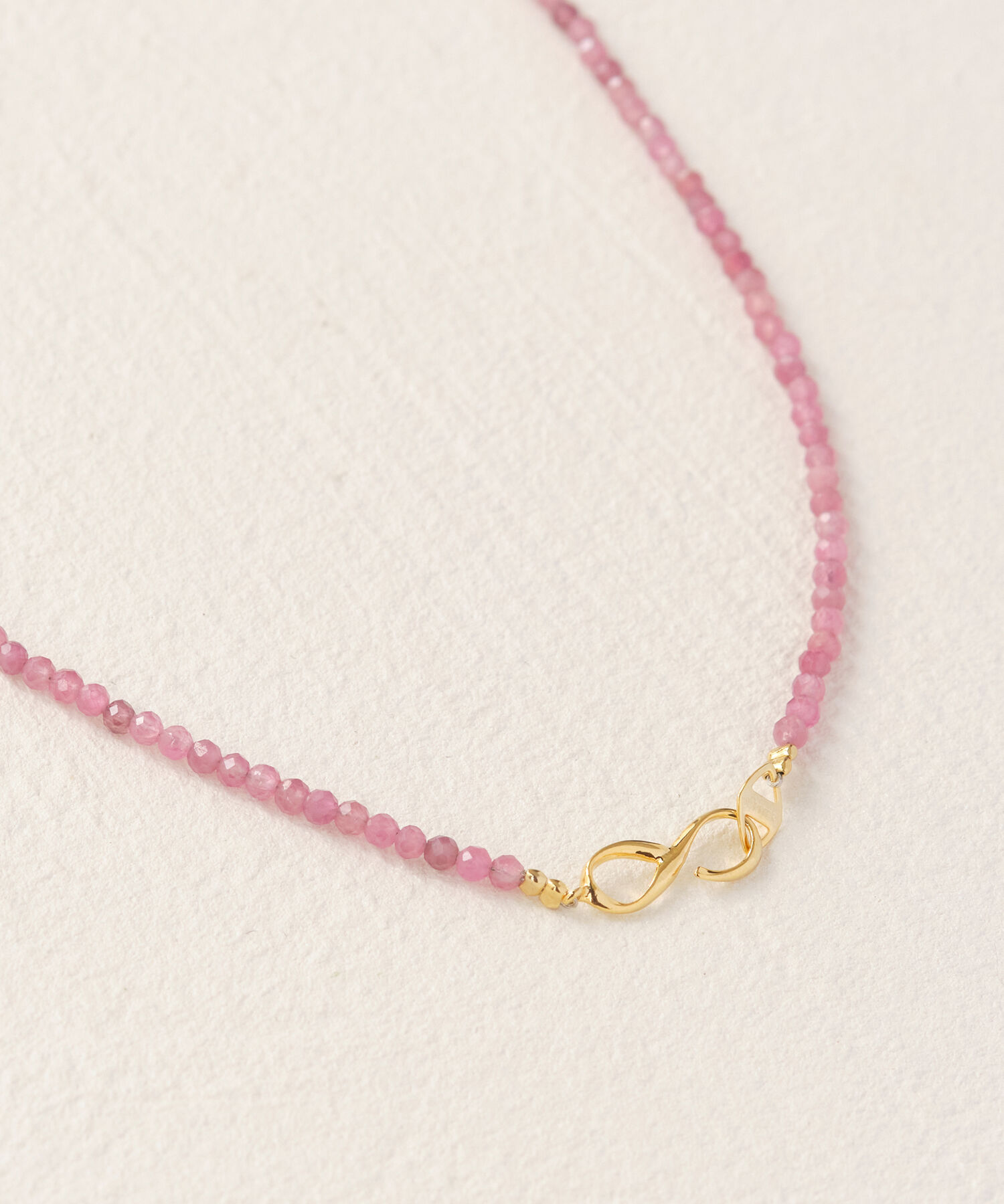 JUPITER「天然石ビーズネックレス/金属アレルギー対応/ニッケルフリー　ピンクトルマリン」|ネックレス|