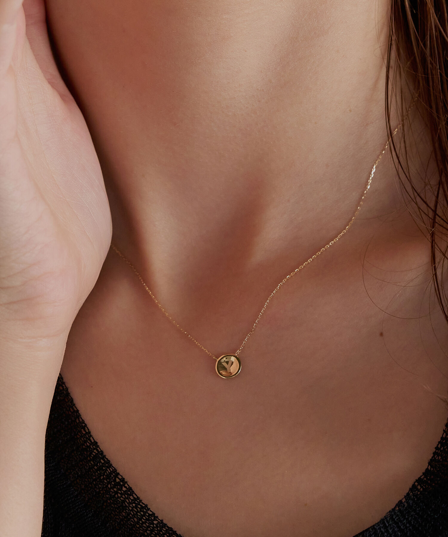 JUPITER「【K10】イニシャルコインネックレス」|ネックレス|
