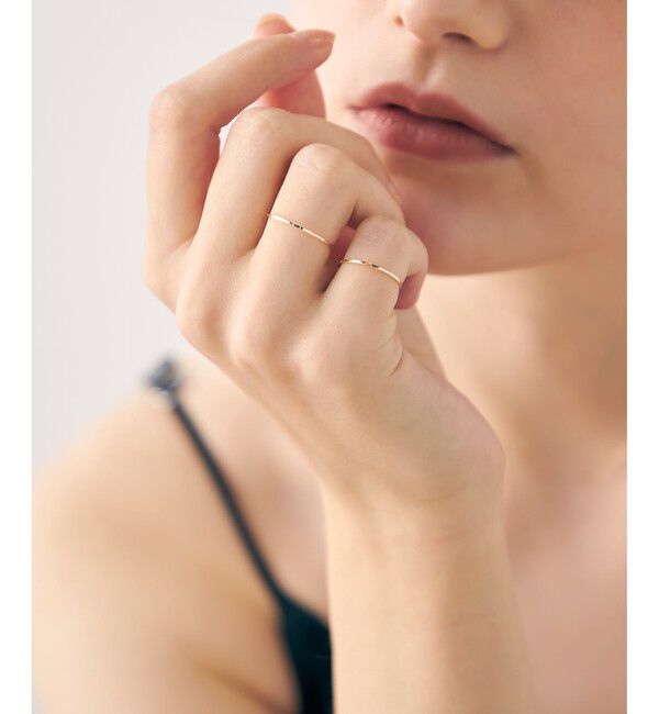 ete「[ONLINE Limited] K10YG ワイヤーリング」|リング|