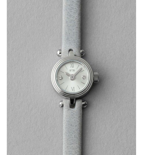 ete「ダイヤモンド サークルフェイス ウォッチ」|腕時計|シルバー