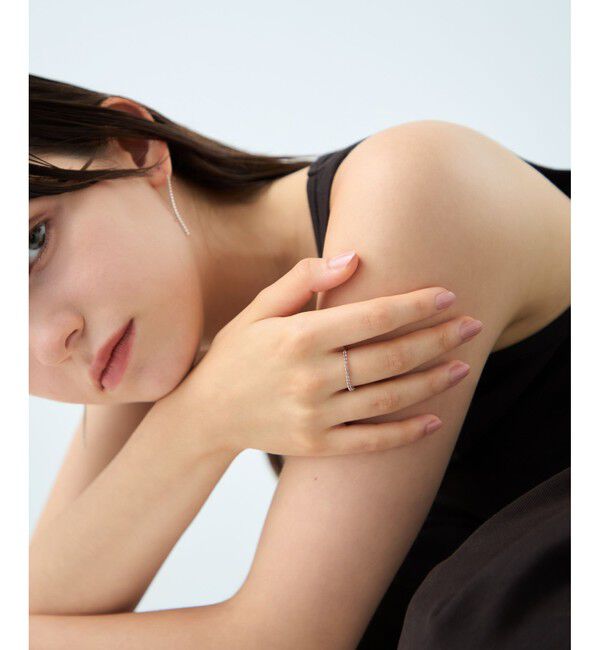 ete「[ラインストーン] チェーンリング」|リング|