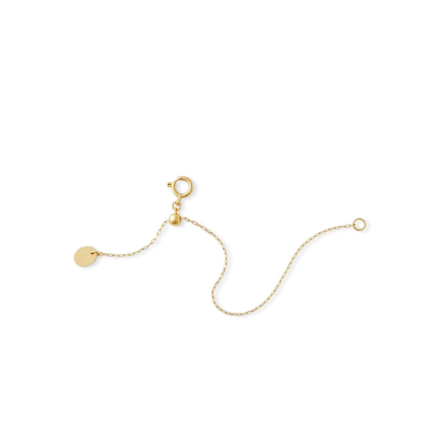 agete「K10アジャスターチェーン」|ネックレス|イエロー