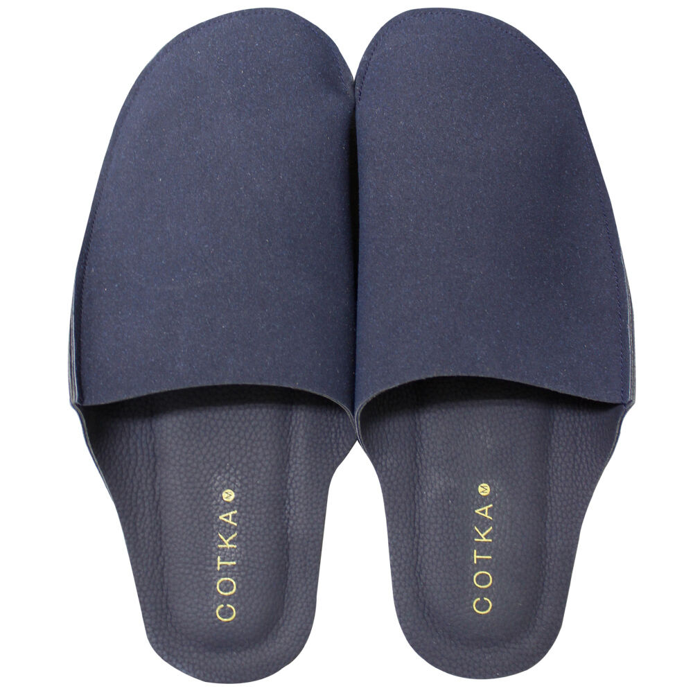 BACKYARD FAMILY「携帯スリッパ おしゃれ スエード 通販 スリッパ 室内履き 室内ばき ルームシューズ 折らない」|ルームシューズ|ブルー1