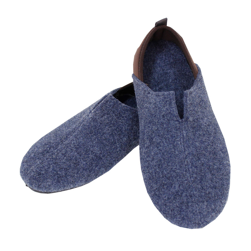 BACKYARD FAMILY「スリッポン 室内履き フェルト 通販 スリッパ ルームシューズ バブーシュ 室内ばき メンズ」|ルームシューズ|ブルー2