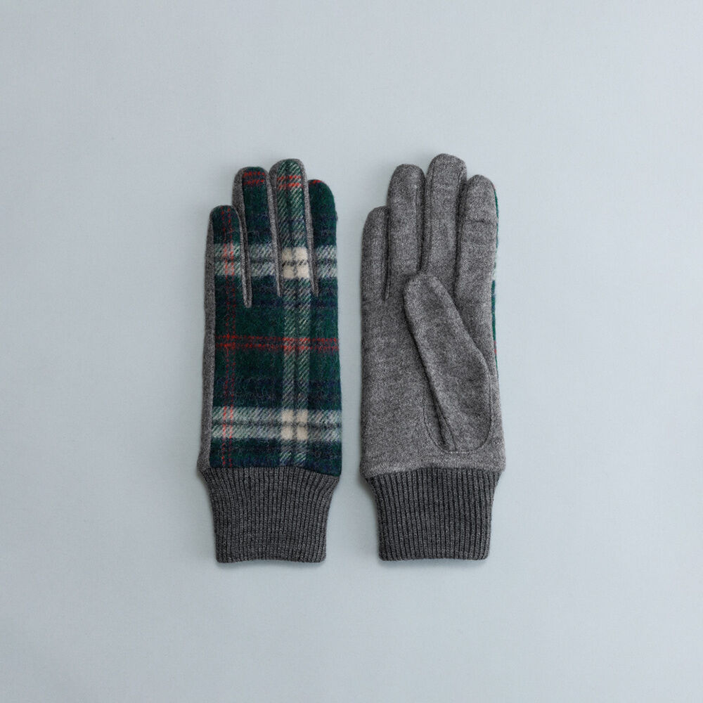 BACKYARD FAMILY「クロダ 手袋 レディース 通販 グローブ 手ぶくろ 暖かい かわいい 通勤 通学 タータンチェック」|手袋|グリーン1