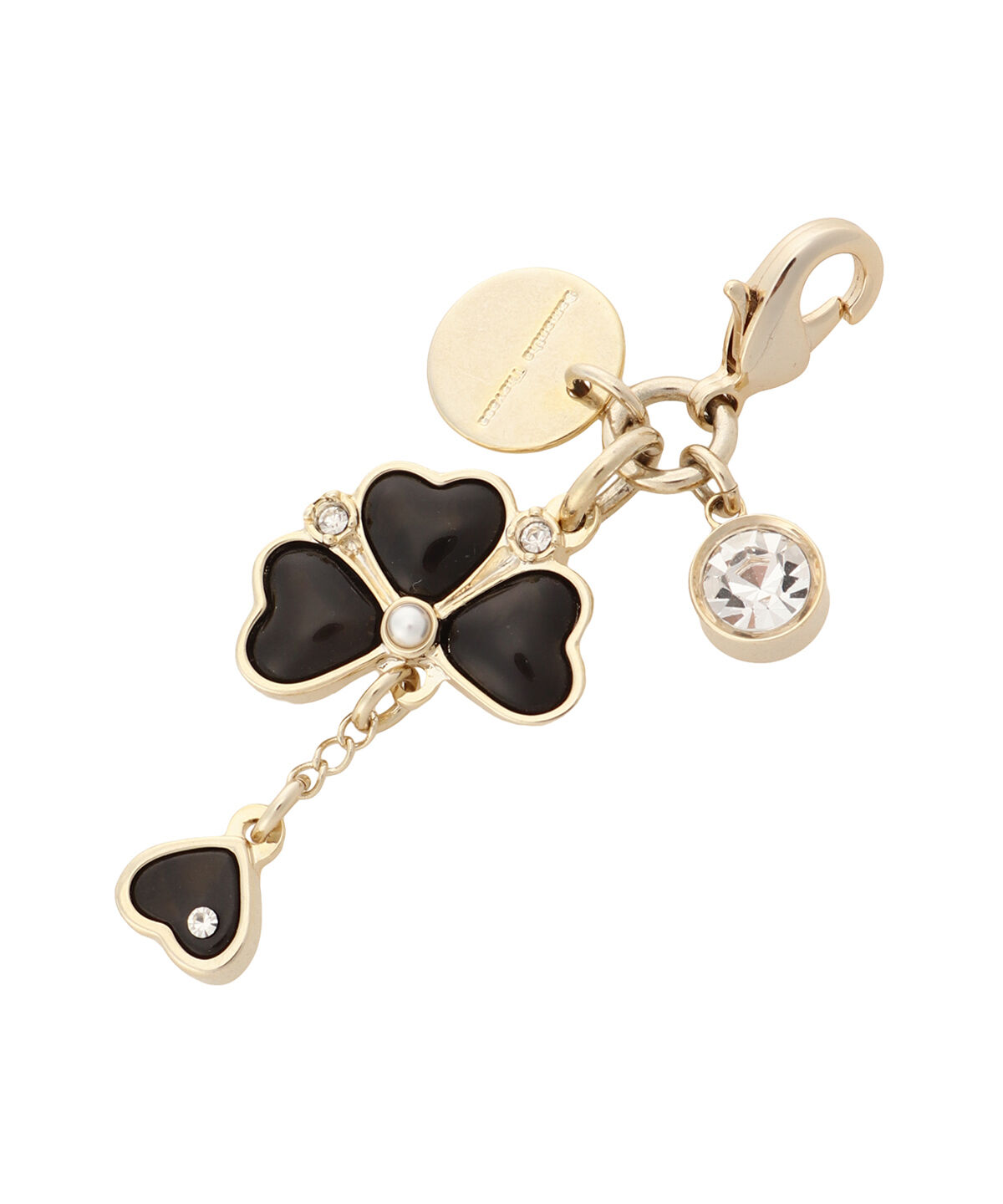 Samantha Thavasa「クローバーモチーフ ファスナーチャーム」|チャーム・キーホルダー|ブラック