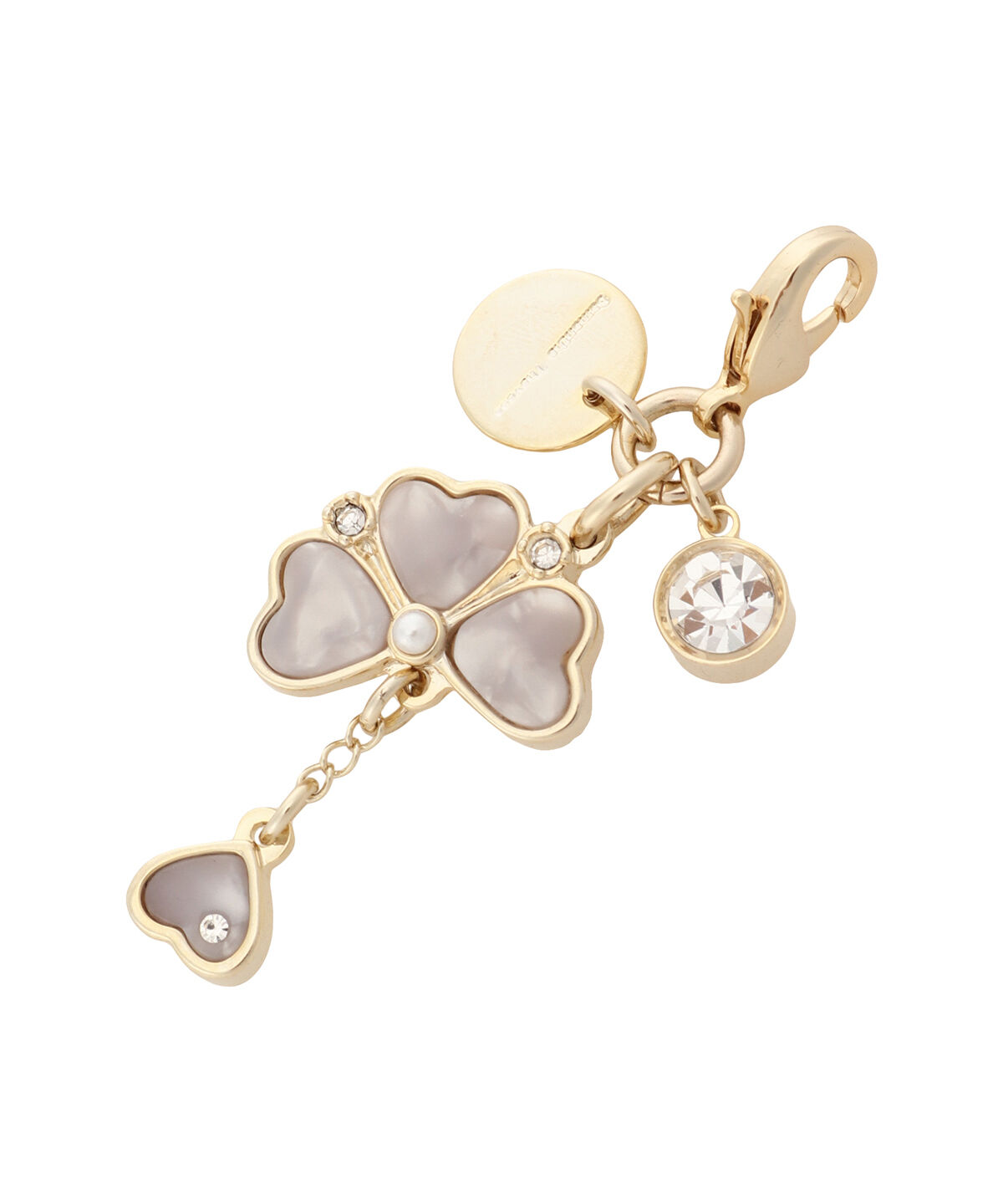 Samantha Thavasa「クローバーモチーフ ファスナーチャーム」|チャーム・キーホルダー|オフホワイト