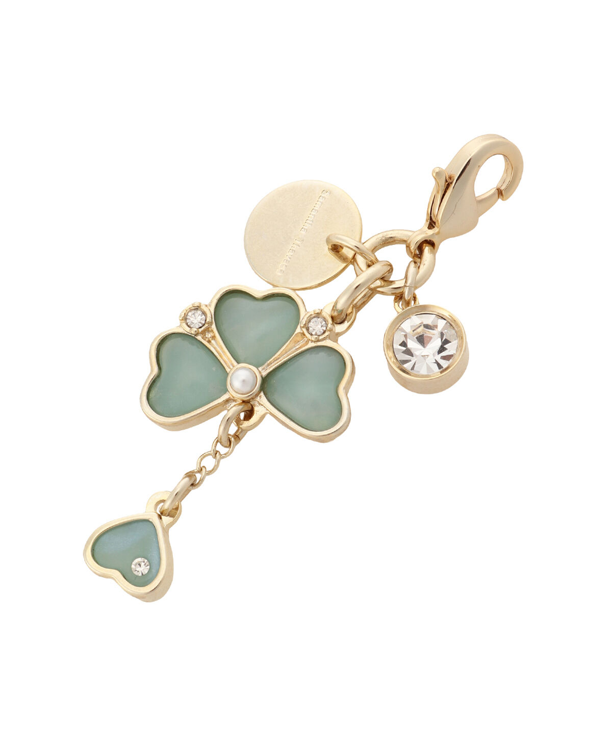 Samantha Thavasa「クローバーモチーフ ファスナーチャーム」|チャーム・キーホルダー|ライトブルー