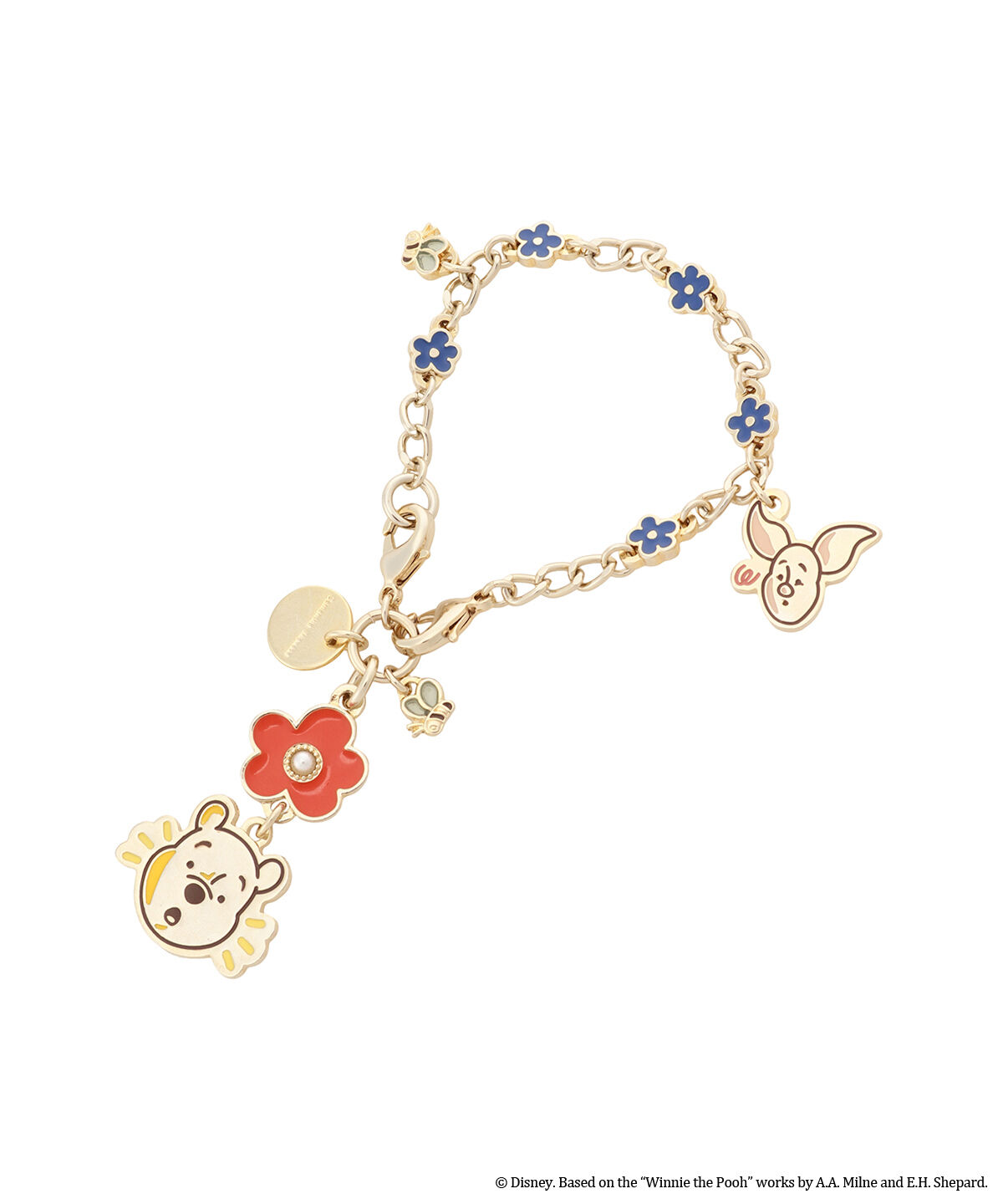 Samantha Thavasa「『くまのプーさん』コレクション 2wayチャーム（プーさん＆ピグレット）」|チャーム・キーホルダー|ゴールド