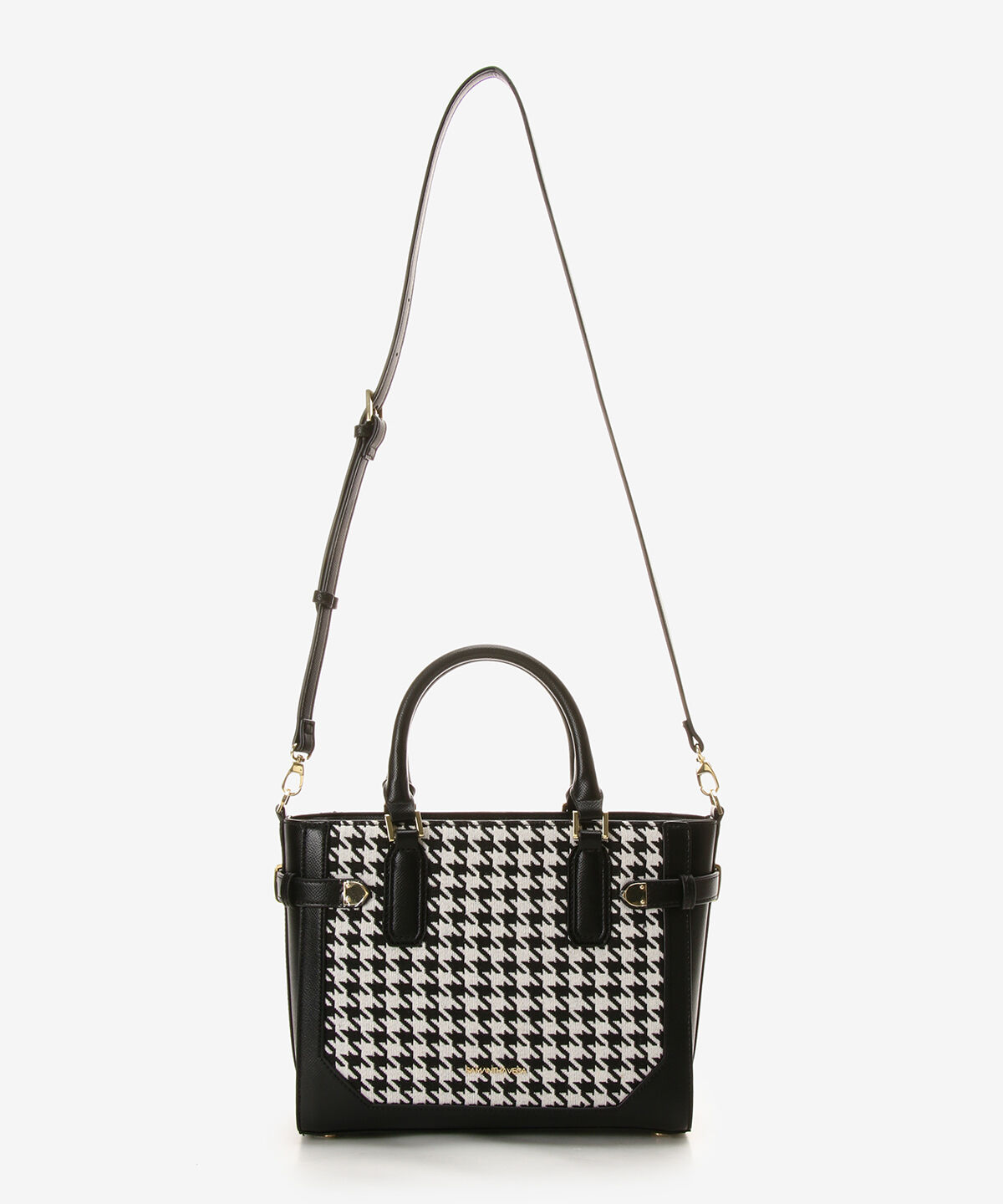 Samantha Vega「千鳥格子ベルト金具ハンドバッグ」|ハンドバッグ|