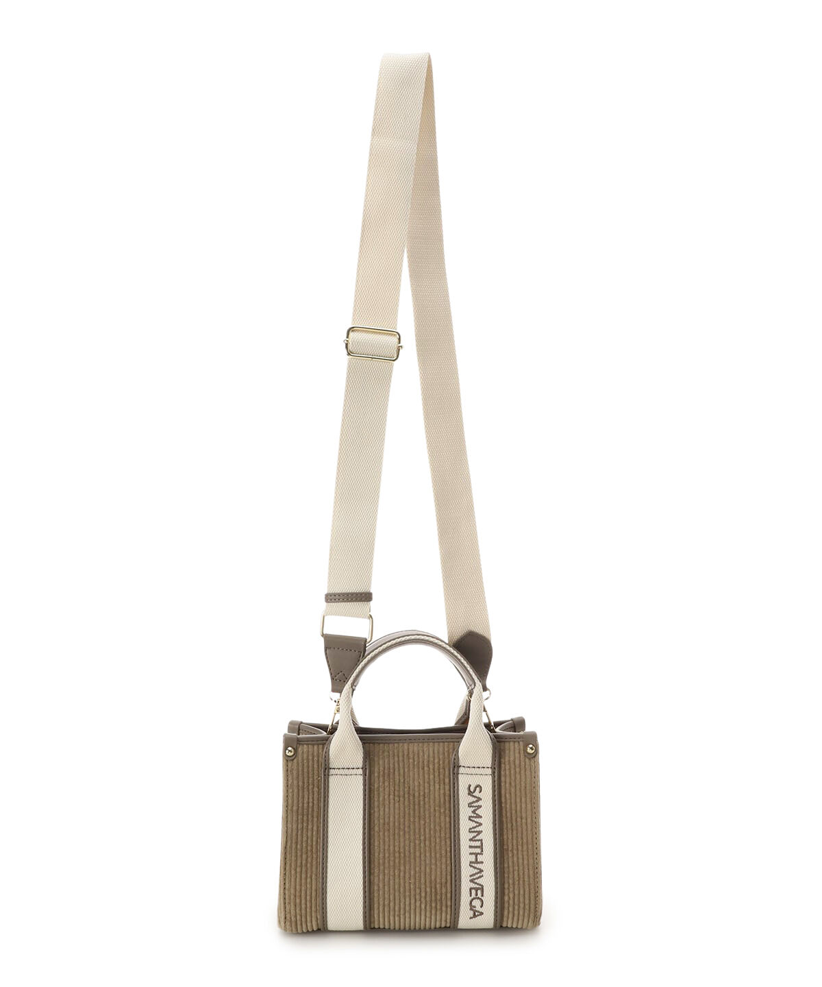 Samantha Vega「ロゴテープコーデュロイショルダーバッグ（ミニ）」|ショルダー・メッセンジャー|