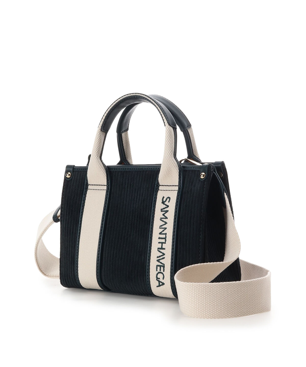 Samantha Vega「ロゴテープコーデュロイショルダーバッグ（ミニ）」|ショルダー・メッセンジャー|