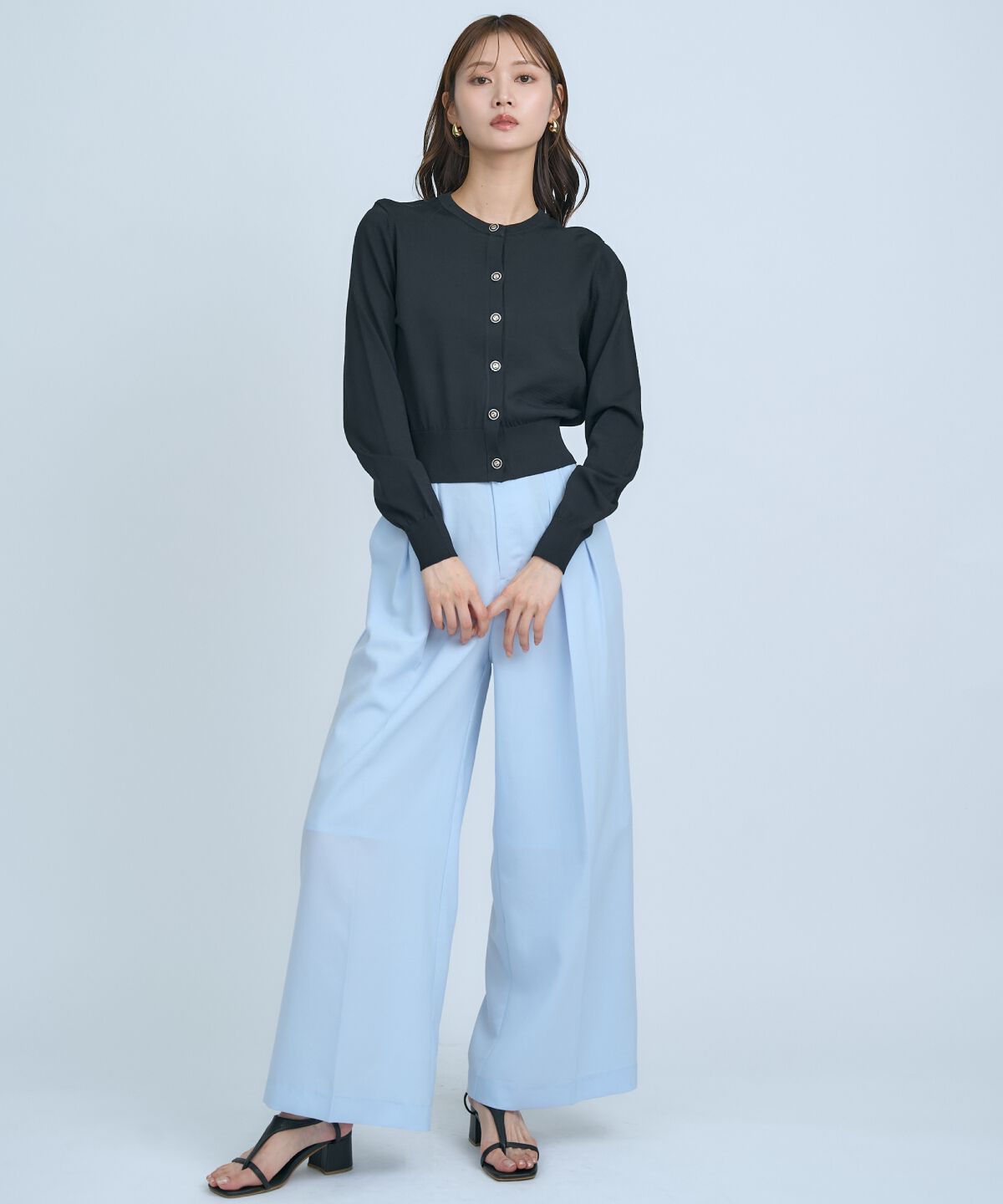 アンドクチュール「クルーネックカーディガン」|カーディガン|