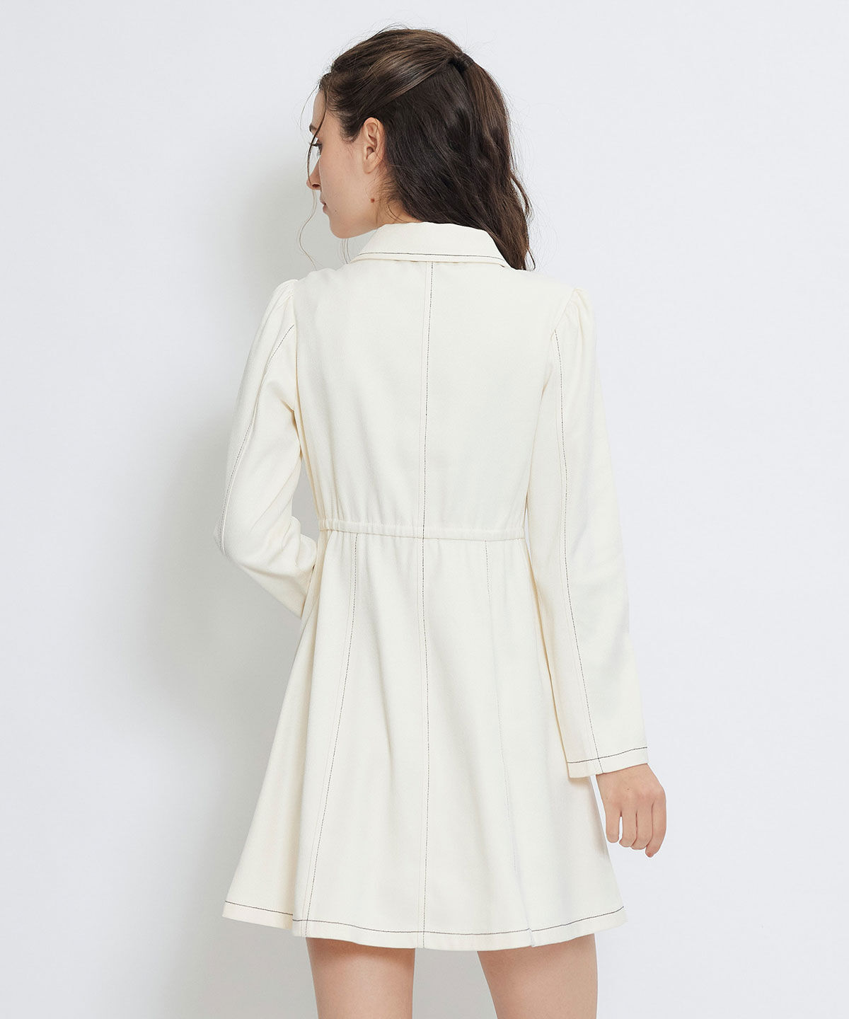 REDYAZEL「デニムステッチミニシャツワンピース」|ワンピース|