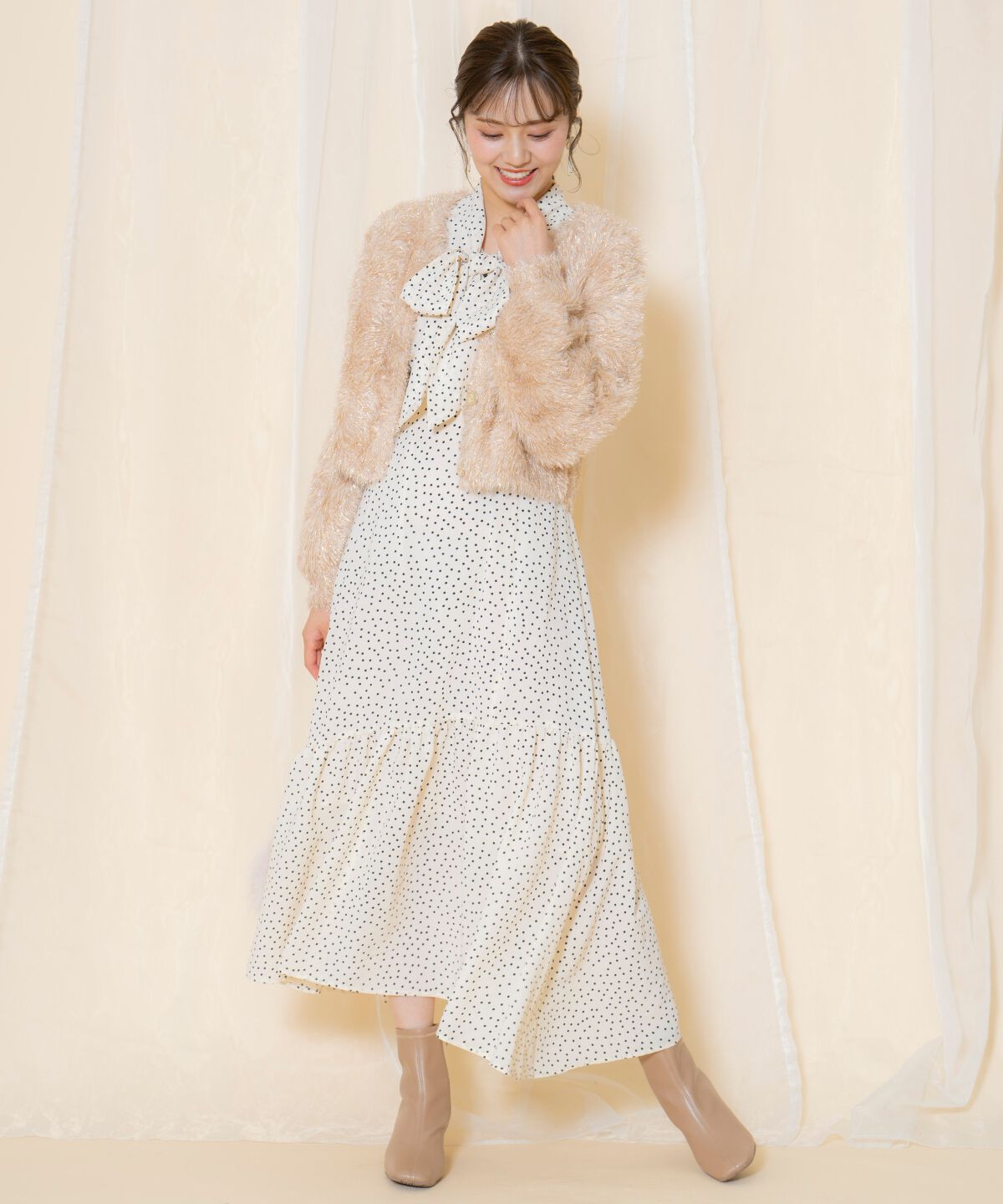 WILLSELECTION「シャギーラメカーディガン」|カーディガン|