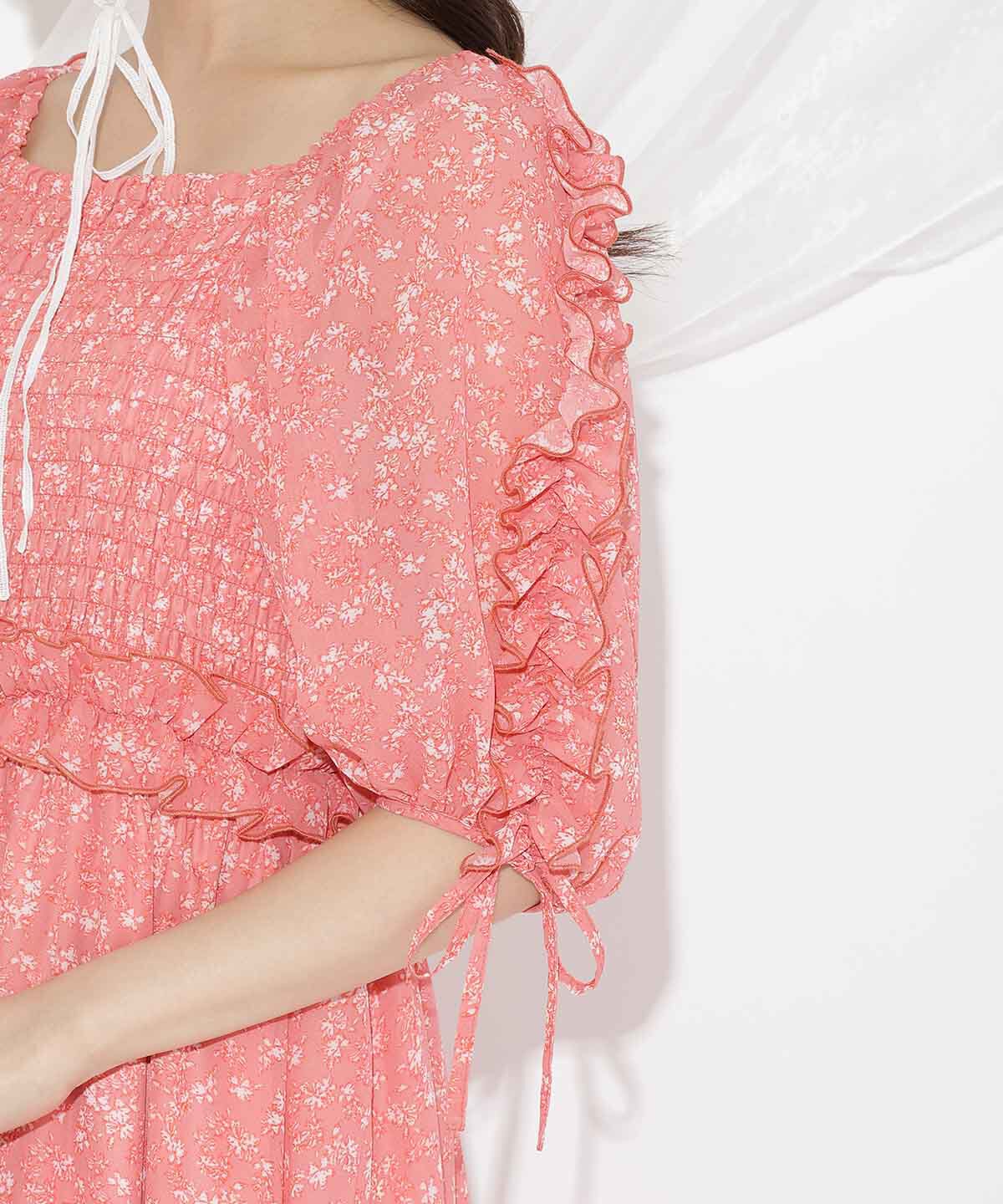 WILLSELECTION「ミニフラワーシャーリングワンピース」|ワンピース|