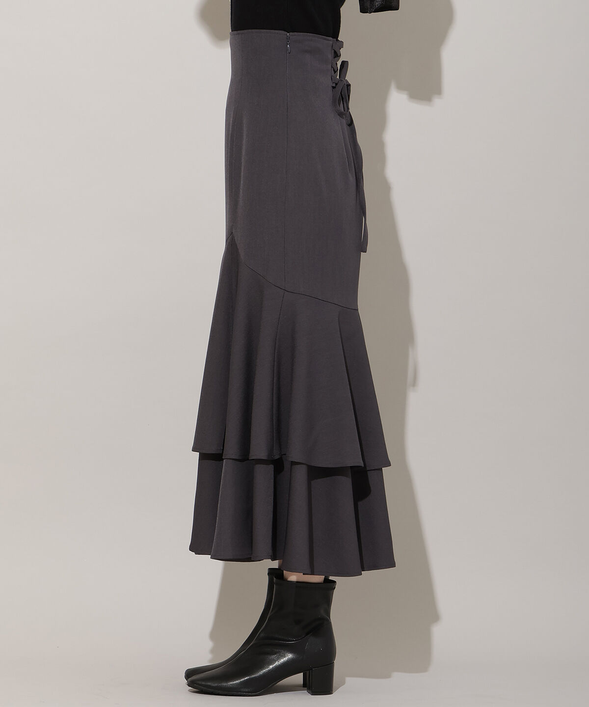 WILLSELECTION「ボリュームヘムティアードスカート」|フレア|