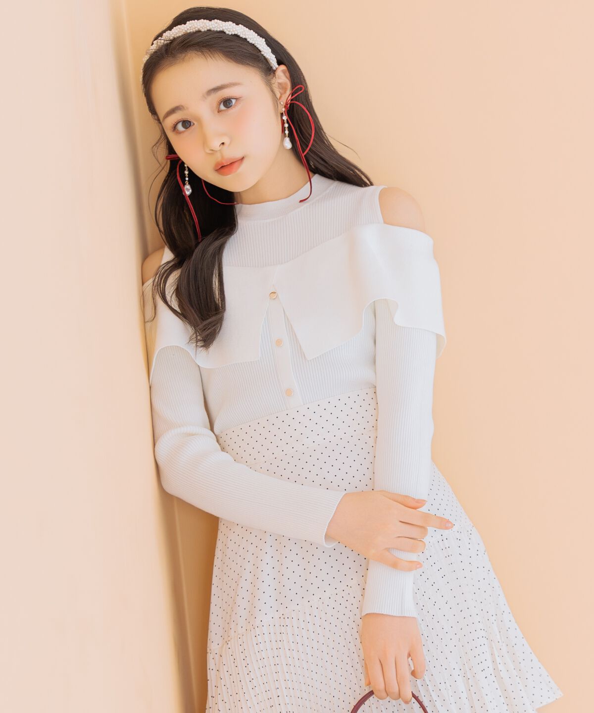 WILLSELECTION「オープンショルダーレイヤードニット」|ニット・セーター|