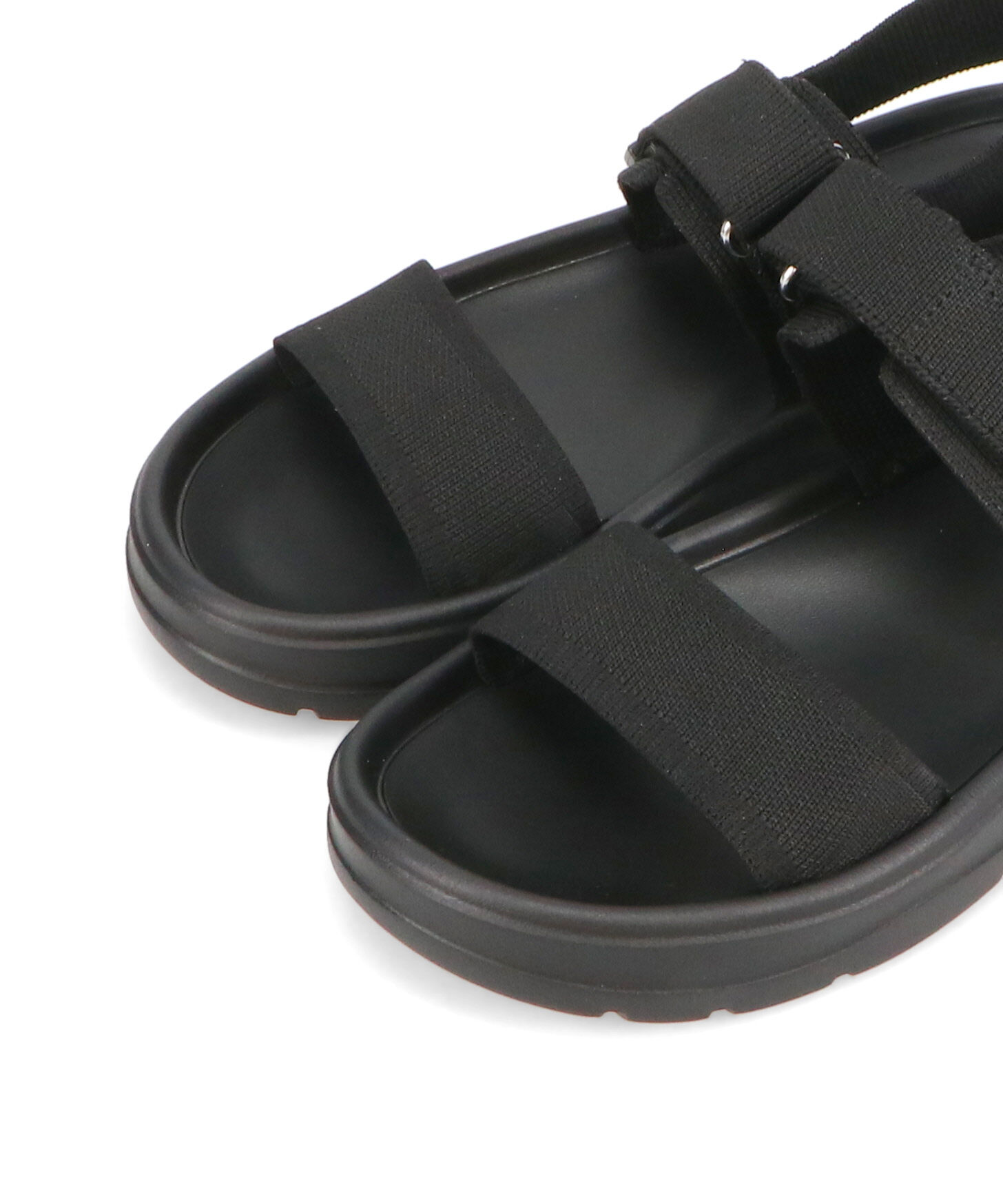 ORiental TRaffic「【Fit meサンダル】ニットダブルベルトサンダル/55208 サンダル 人気 WEB限定 ニット 軽い」|サンダル|