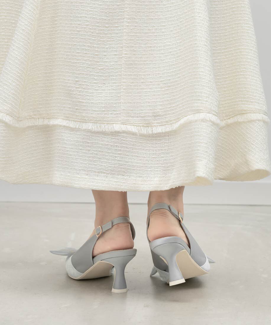  「モノグラムスカーフバックストラップパンプス」|パンプス|