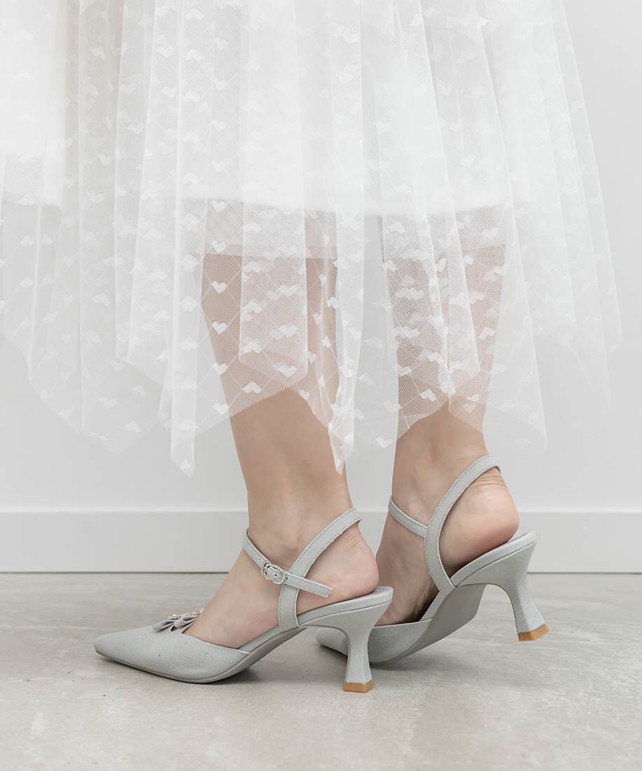  「ミニリボンアンクルストラップパンプス」|パンプス|