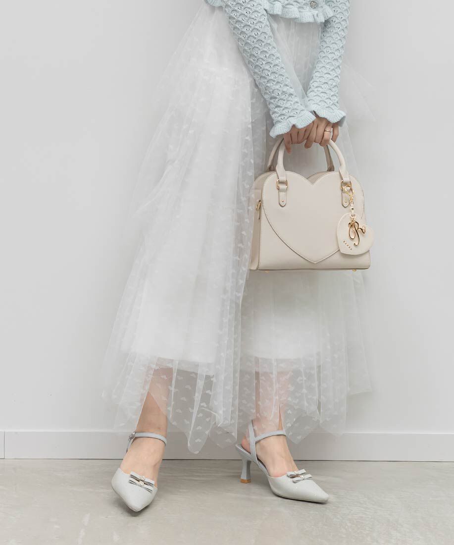  「ミニリボンアンクルストラップパンプス」|パンプス|