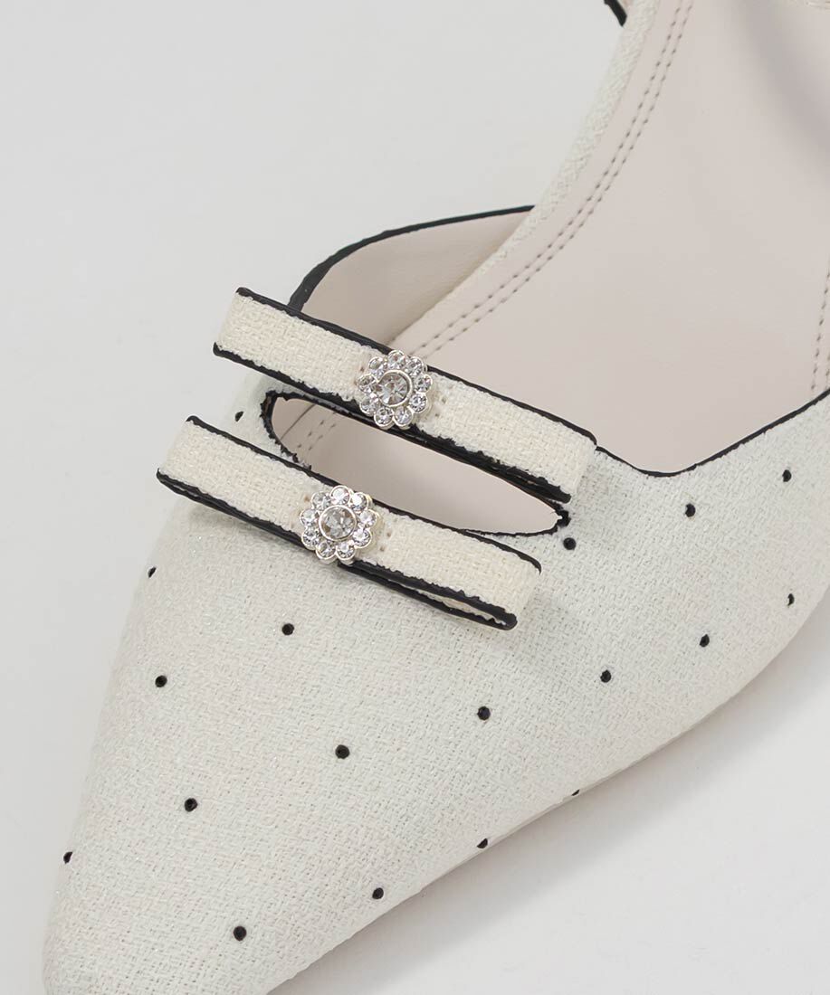  「ミニリボンアンクルストラップパンプス」|パンプス|