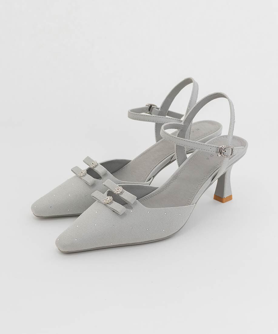  「ミニリボンアンクルストラップパンプス」|パンプス|